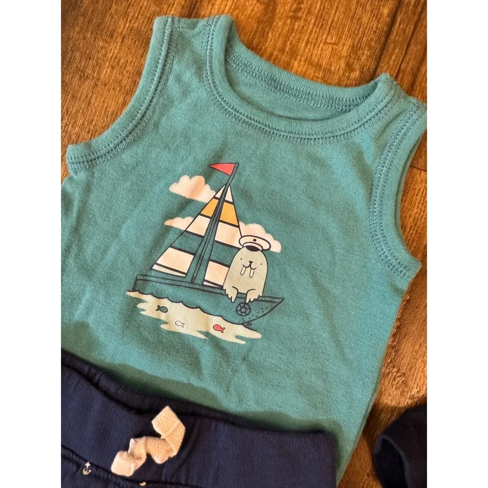 Carter's Boy 3 Months Summer Clothes Lot Outfits Shorts Shirts Bodysuits On Go - Picture 7 of 13